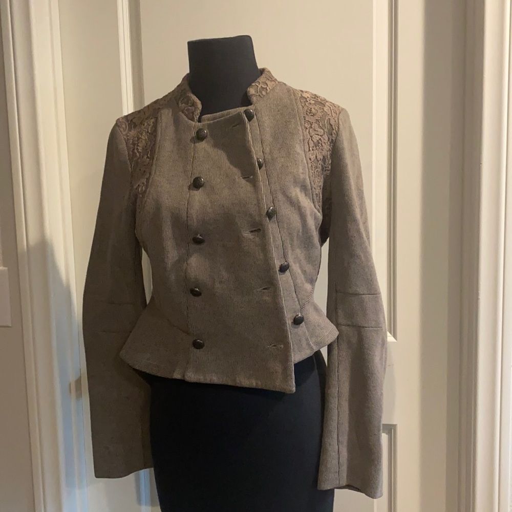 Free People military style jacket - Picture 3 of 4